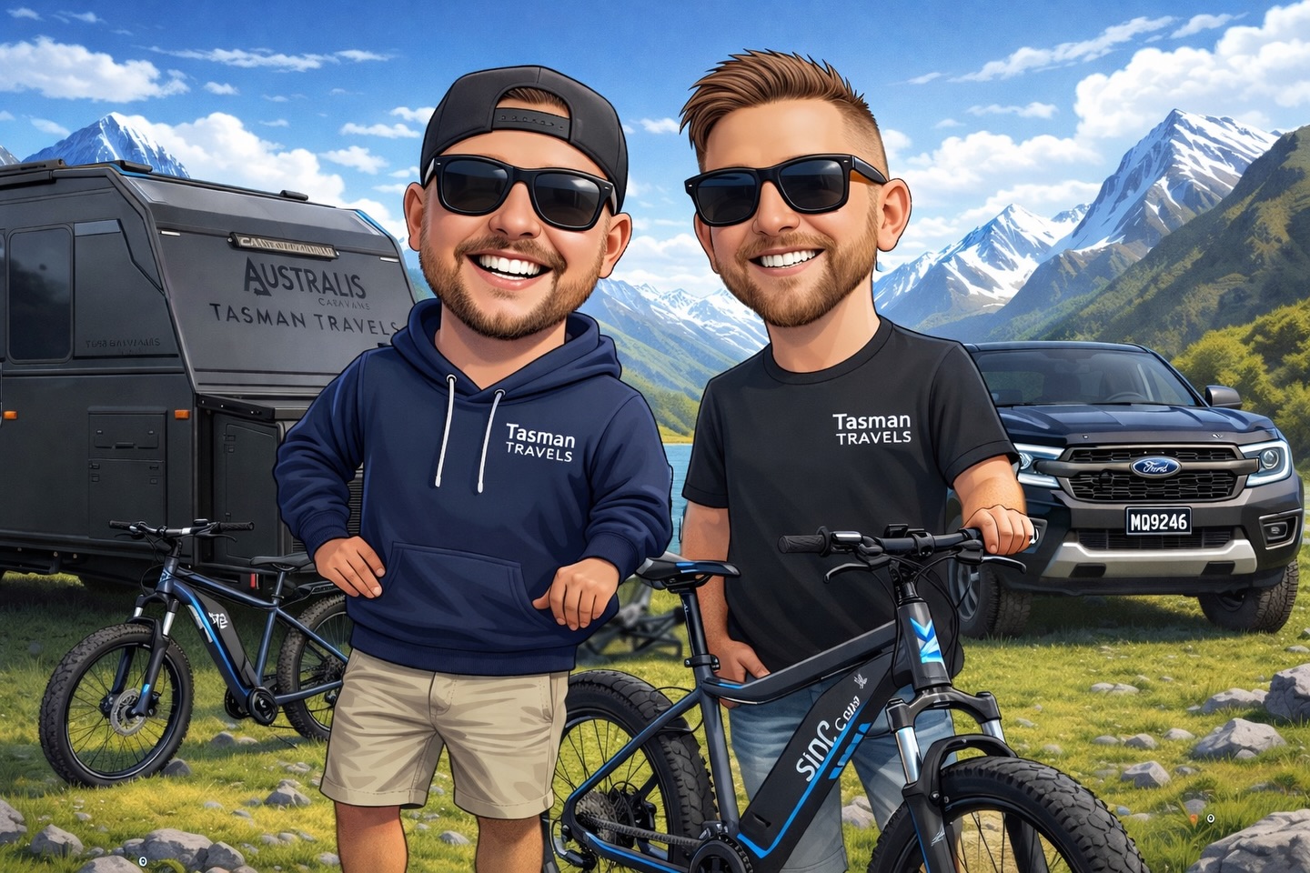 Alright they look better than we do!! 😆 #caricature #trend #cartoon #bobblehead #tasmantravels