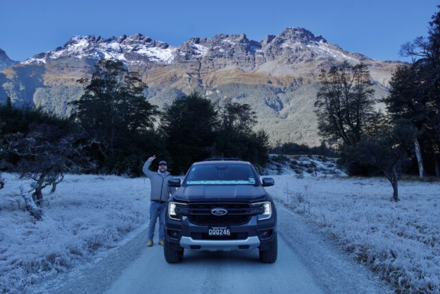 Parts of the Dart Valley that don’t get the sun this time of the year stay frosted.
#tasmantravels #newzealand #winter #ford #roadtrip